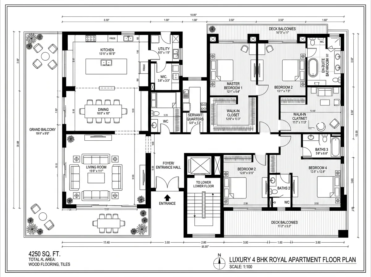 Prestige Sector 92 Gurgaon 4 BHK Layout Plan